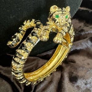 Natasha Crystal & Gold Tiger Bracelet